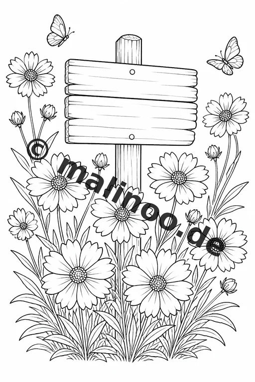 Blumen Malbuch 50 Ausmalbilder gedruckt+gebunden – Vorschaubild 8