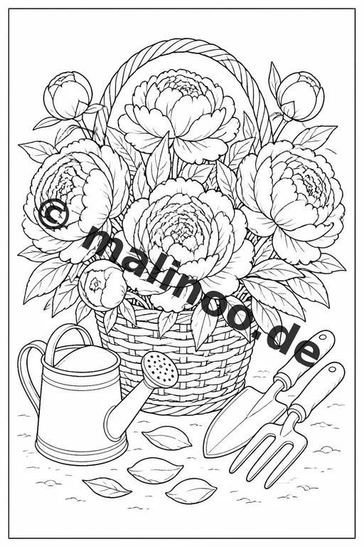 Blumen Malbuch 50 Ausmalbilder gedruckt, ungebunden – Vorschaubild 2