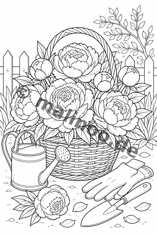 Blumen Malbuch 50 Ausmalbilder gedruckt+lose – Vorschaubild 3