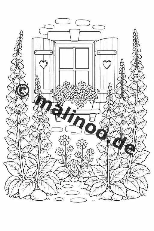 Blumen Malbuch 50 Ausmalbilder gedruckt, ungebunden – Vorschaubild 4