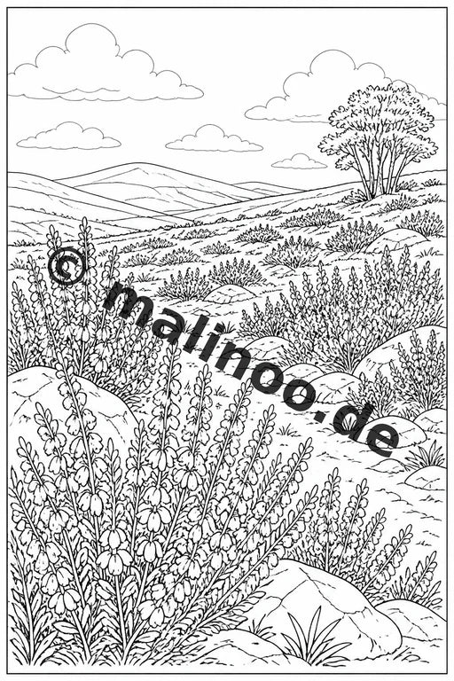 Blumen Malbuch 50 Ausmalbilder gedruckt, ungebunden – Vorschaubild 6