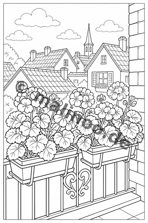 Blumen Malbuch 50 Ausmalbilder gedruckt+lose – Vorschaubild 6