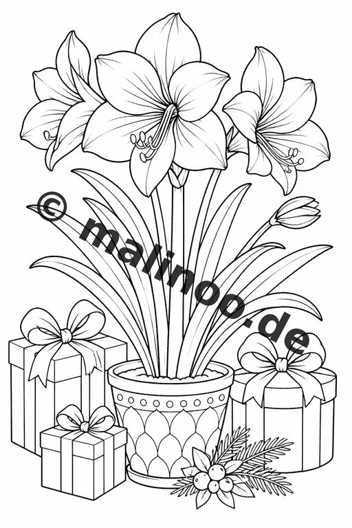 Blumen Malbuch 50 Ausmalbilder gedruckt, ungebunden – Vorschaubild 7