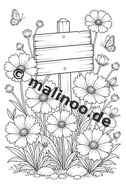 Blumen Malbuch 50 Ausmalbilder gedruckt, ungebunden – Vorschaubild 8