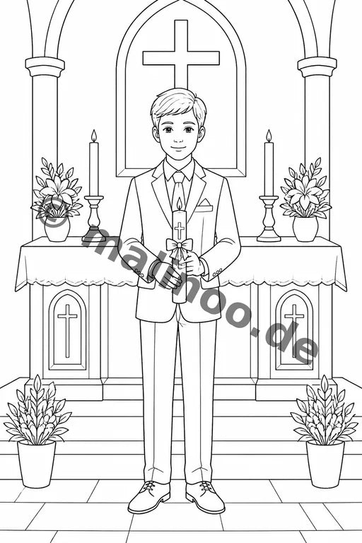 Christian Confirmation Coloring Book 100 Coloring Pages – Vorschaubild 1
