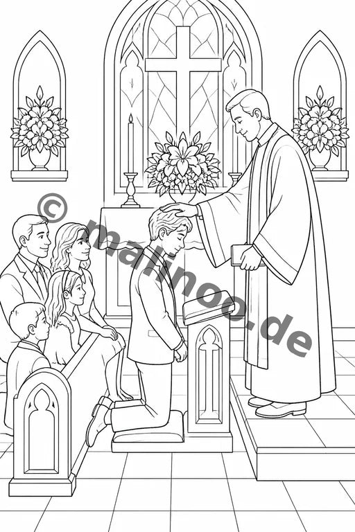 Christian Confirmation Coloring Book 100 Coloring Pages – Vorschaubild 2