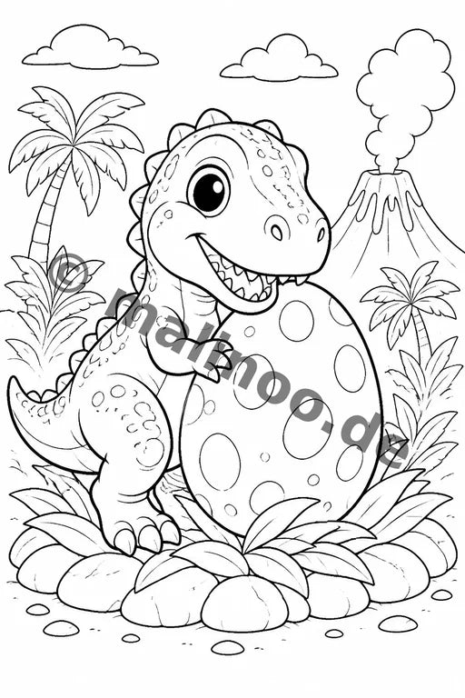 Dino-Babys Malbuch 100 Ausmalbilder PDF Download – Vorschaubild 2
