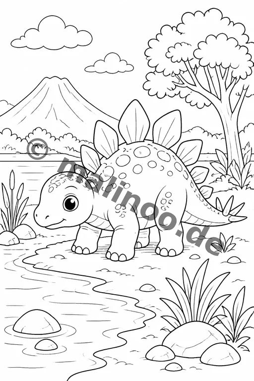 Dino-Babys Malbuch 100 Ausmalbilder PDF Download – Vorschaubild 5