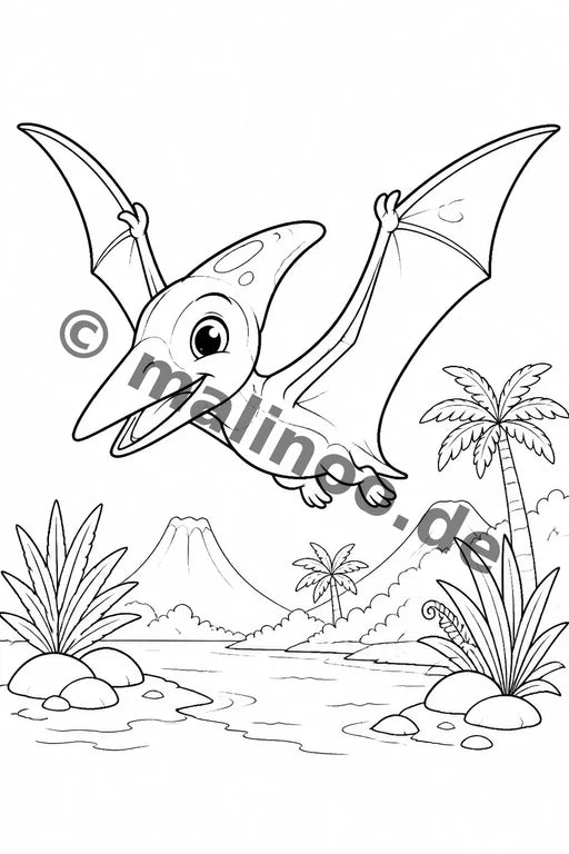 Dino-Babys Malbuch 100 Ausmalbilder gedruckt+gebunden – Vorschaubild 10