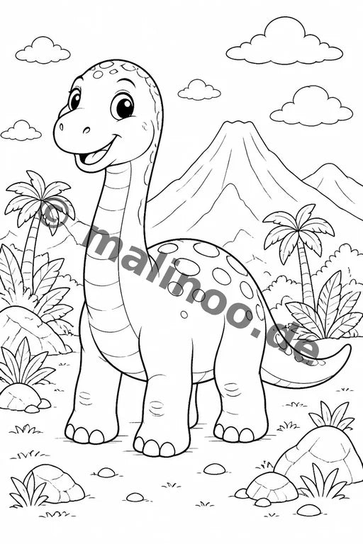 Dino-Babys Malbuch 100 Ausmalbilder gedruckt+gebunden – Vorschaubild 7
