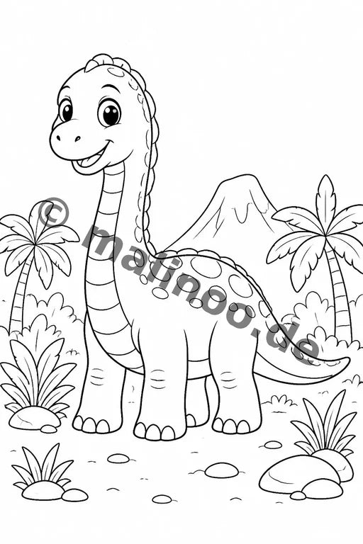 Dino-Babys Malbuch 100 Ausmalbilder gedruckt+gebunden – Vorschaubild 7
