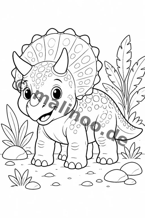 Dino-Babys Malbuch 100 Ausmalbilder gedruckt+lose – Vorschaubild 4