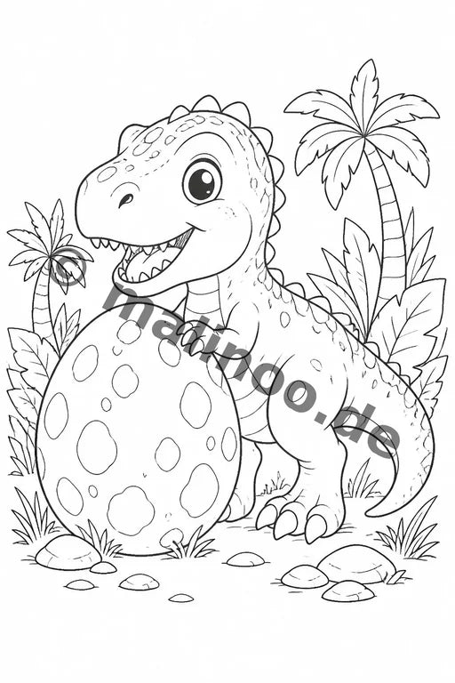 Dino-Babys Malbuch 20 Ausmalbilder PDF Download – Vorschaubild 2