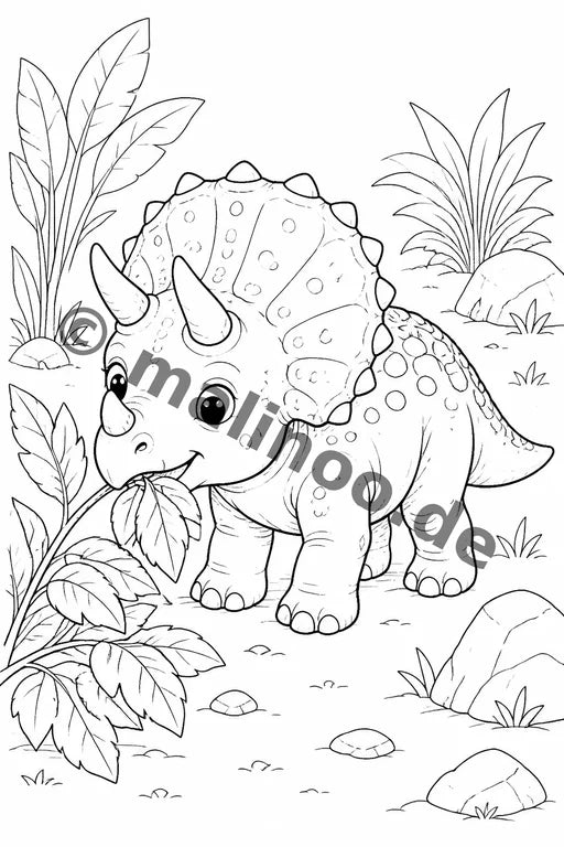 Dino-Babys Malbuch 20 Ausmalbilder PDF Download – Vorschaubild 3