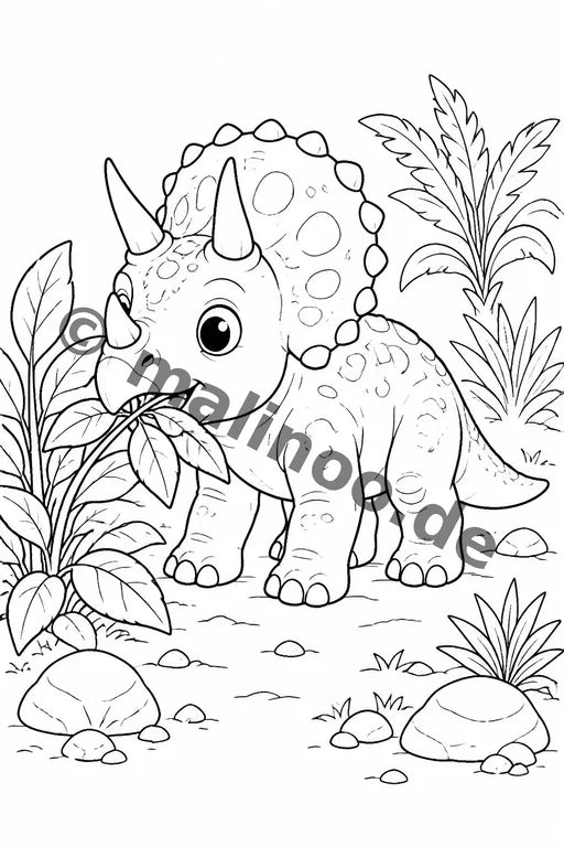 Dino-Babys Malbuch 20 Ausmalbilder PDF Download – Vorschaubild 3