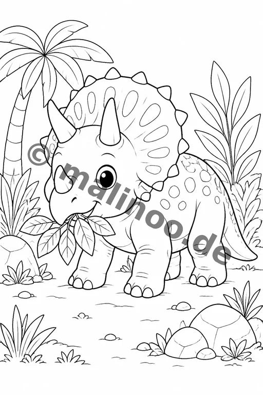 Dino-Babys Malbuch 20 Ausmalbilder PDF Download – Vorschaubild 3