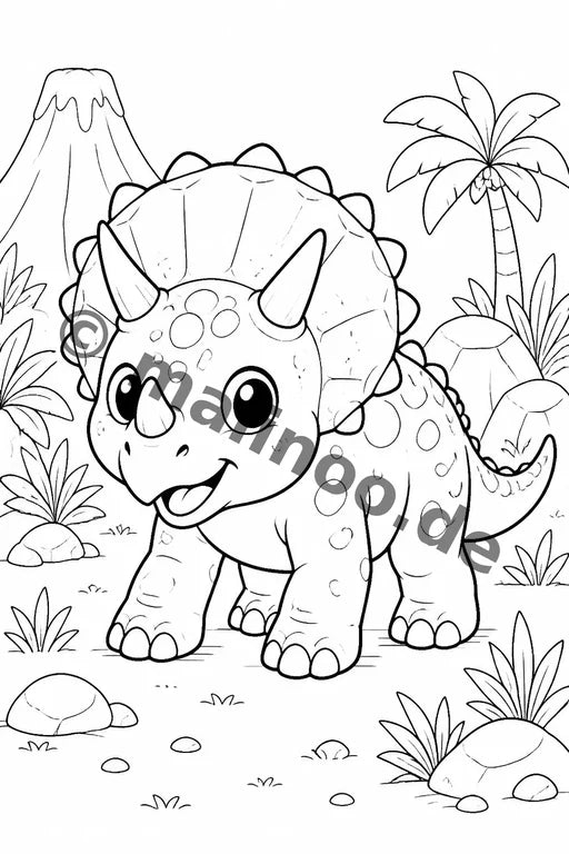 Dino-Babys Malbuch 20 Ausmalbilder PDF Download – Vorschaubild 4