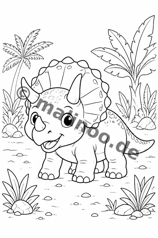 Dino-Babys Malbuch 20 Ausmalbilder PDF Download – Vorschaubild 4