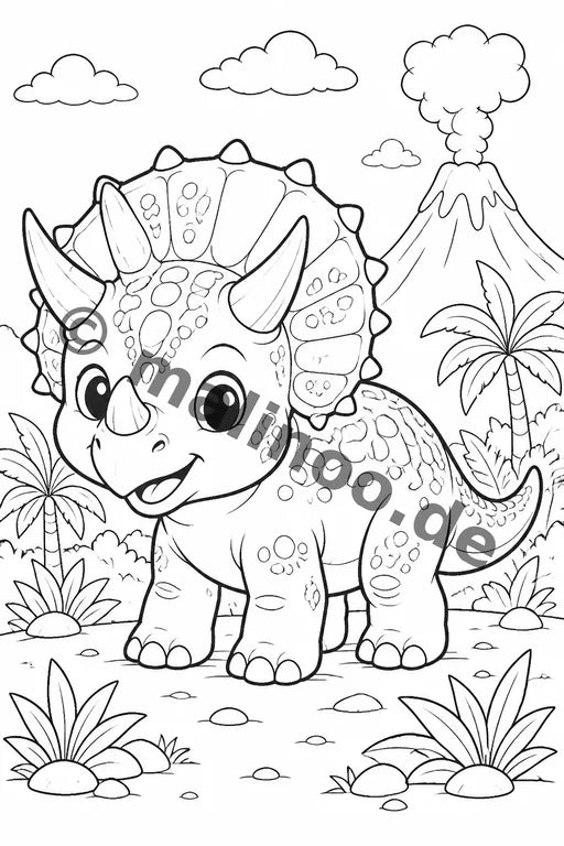 Dino-Babys Malbuch 20 Ausmalbilder PDF Download – Vorschaubild 4