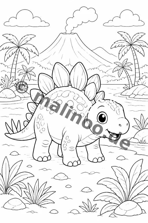 Dino-Babys Malbuch 20 Ausmalbilder PDF Download – Vorschaubild 5