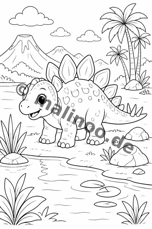 Dino-Babys Malbuch 20 Ausmalbilder PDF Download – Vorschaubild 5