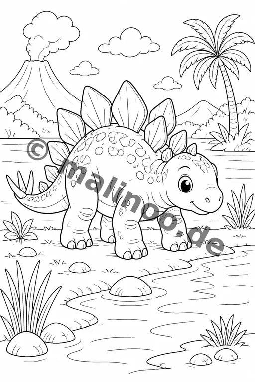 Dino-Babys Malbuch 20 Ausmalbilder PDF Download – Vorschaubild 5