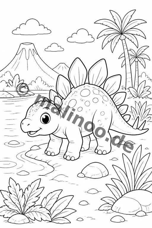 Dino-Babys Malbuch 20 Ausmalbilder PDF Download – Vorschaubild 5