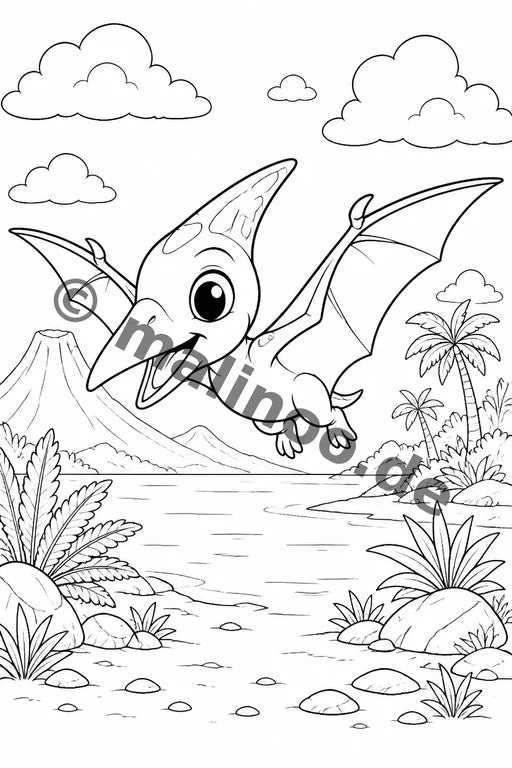 Dino-Babys Malbuch 20 Ausmalbilder gedruckt+lose – Vorschaubild 10