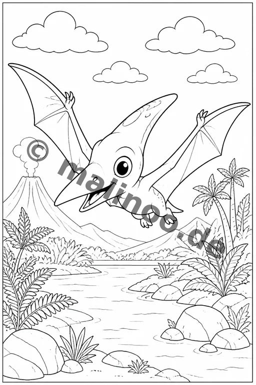 Dino-Babys Malbuch 20 Ausmalbilder gedruckt+lose – Vorschaubild 10