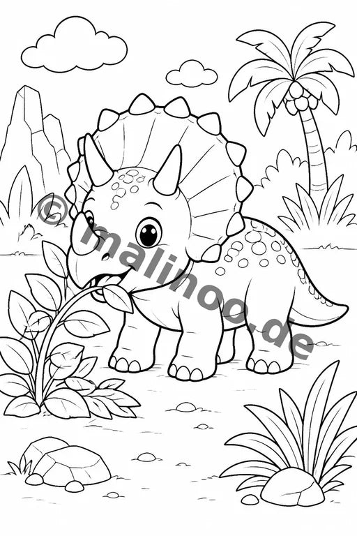 Dino-Babys Malbuch 20 Ausmalbilder gedruckt+lose – Vorschaubild 3
