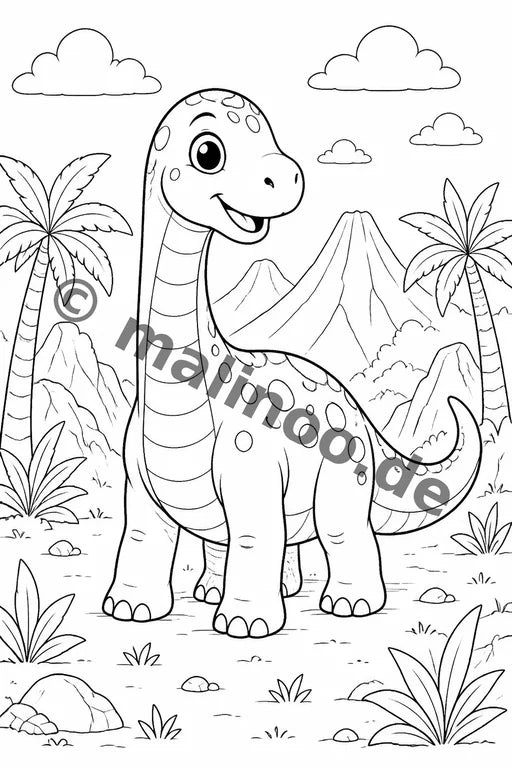 Dino-Babys Malbuch 20 Ausmalbilder gedruckt+lose – Vorschaubild 7