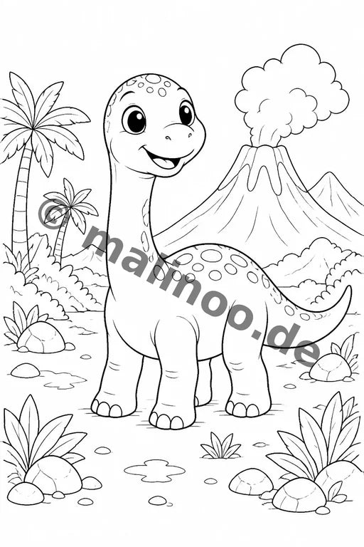 Dino-Babys Malbuch 20 Ausmalbilder gedruckt+lose – Vorschaubild 7
