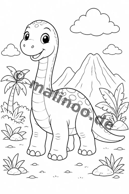 Dino-Babys Malbuch 20 Ausmalbilder gedruckt+lose – Vorschaubild 7