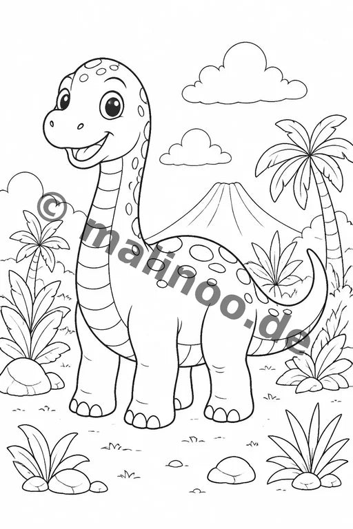 Dino-Babys Malbuch 20 Ausmalbilder gedruckt+lose – Vorschaubild 7