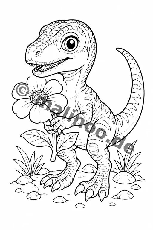 Dino-Babys Malbuch 20 Ausmalbilder gedruckt+lose – Vorschaubild 9