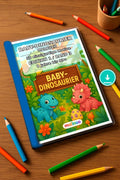 Dino-Babys Malbuch 50 Ausmalbilder PDF Download – Mockup-Ansicht