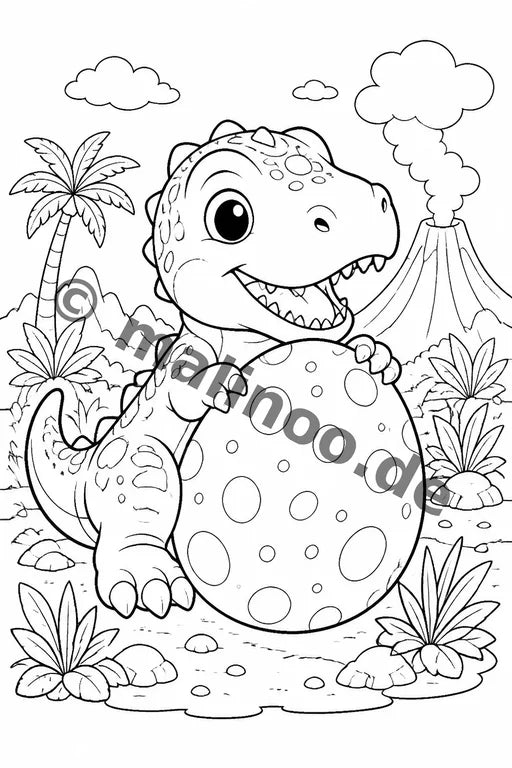 Dino-Babys Malbuch 50 Ausmalbilder PDF Download – Vorschaubild 2