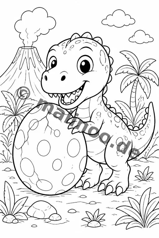 Dino-Babys Malbuch 50 Ausmalbilder PDF Download – Vorschaubild 2
