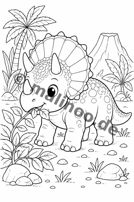 Dino-Babys Malbuch 50 Ausmalbilder PDF Download – Vorschaubild 3