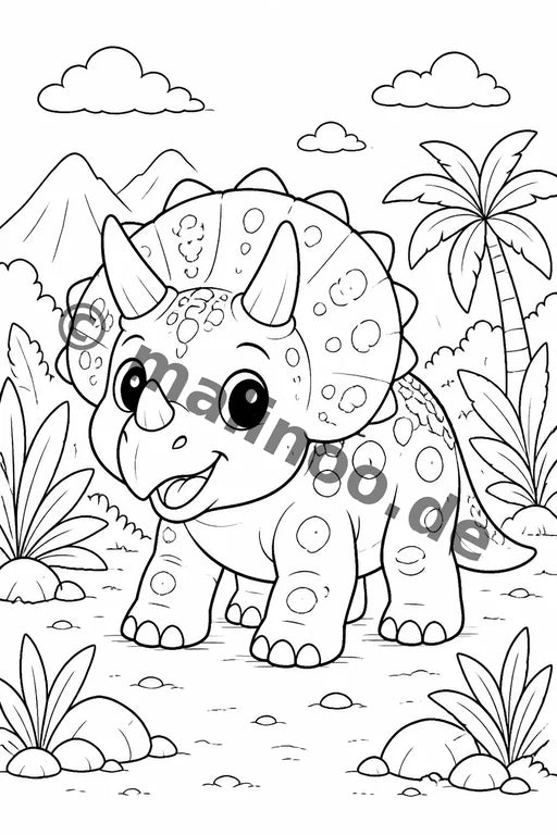 Dino-Babys Malbuch 50 Ausmalbilder PDF Download – Vorschaubild 4