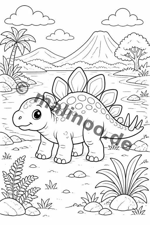 Dino-Babys Malbuch 50 Ausmalbilder PDF Download – Vorschaubild 5