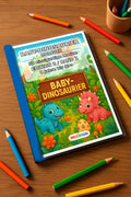 Dino-Babys Malbuch 50 Ausmalbilder gedruckt+gebunden – Mockup-Ansicht