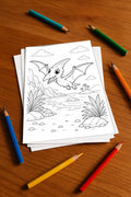 Dino-Babys Malbuch 50 Ausmalbilder gedruckt+lose – Mockup-Ansicht