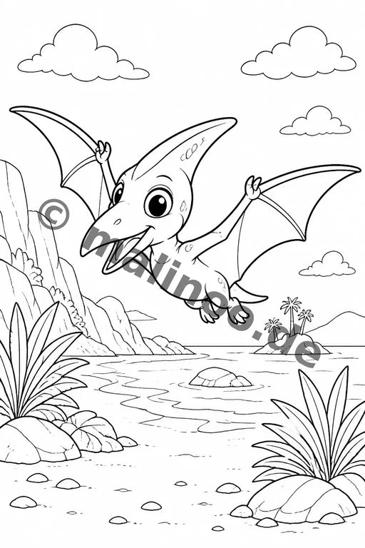 Dino-Babys Malbuch 50 Ausmalbilder gedruckt+lose – Vorschaubild 10