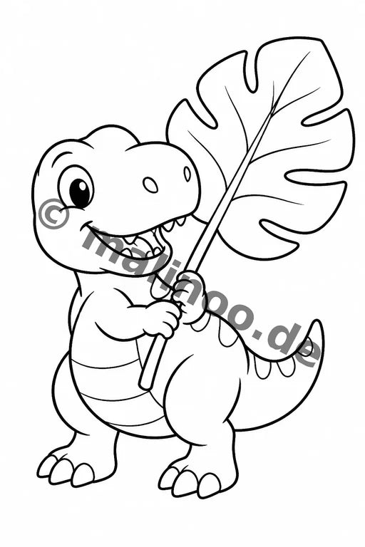 Dinosaurier Malbuch 100 Ausmalbilder PDF Download – Vorschaubild 1