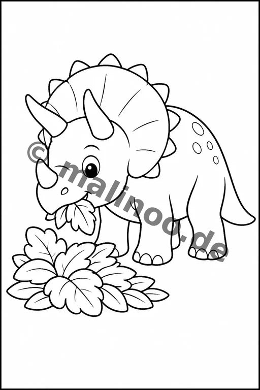 Dinosaurier Malbuch 100 Ausmalbilder PDF Download – Vorschaubild 4