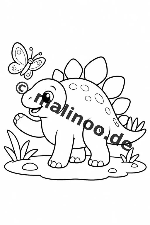 Dinosaurier Malbuch 100 Ausmalbilder PDF Download digital – Vorschaubild 4