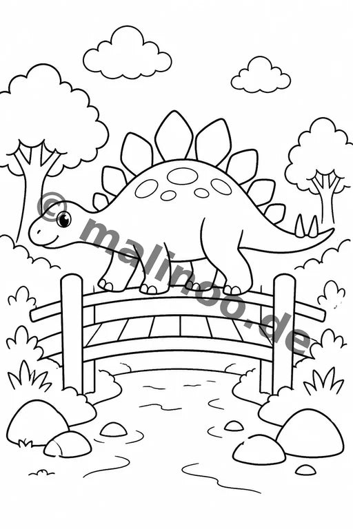 Dinosaurier Malbuch 100 Ausmalbilder gedruckt+lose – Vorschaubild 5