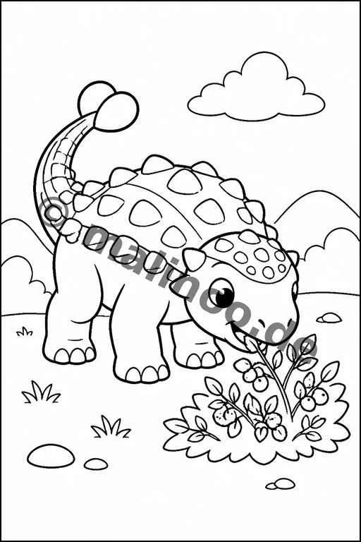 Dinosaurier Malbuch 100 Ausmalbilder gedruckt+lose – Vorschaubild 6