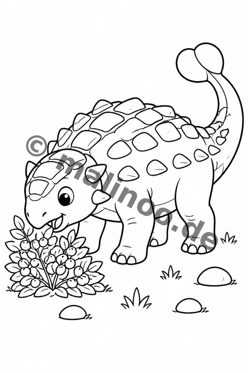 Dinosaurier Malbuch 100 Ausmalbilder gedruckt+lose – Vorschaubild 6